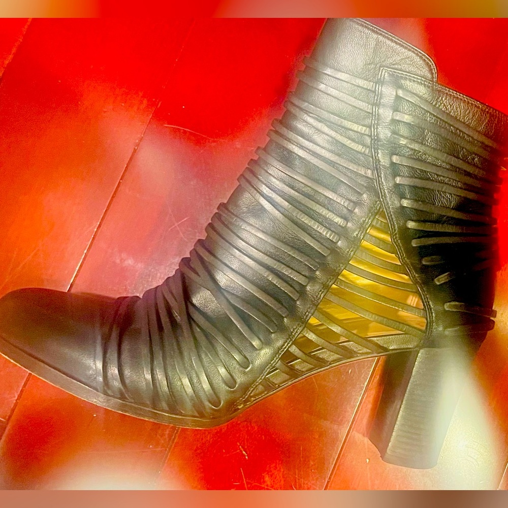 Black loubiton ankle boots